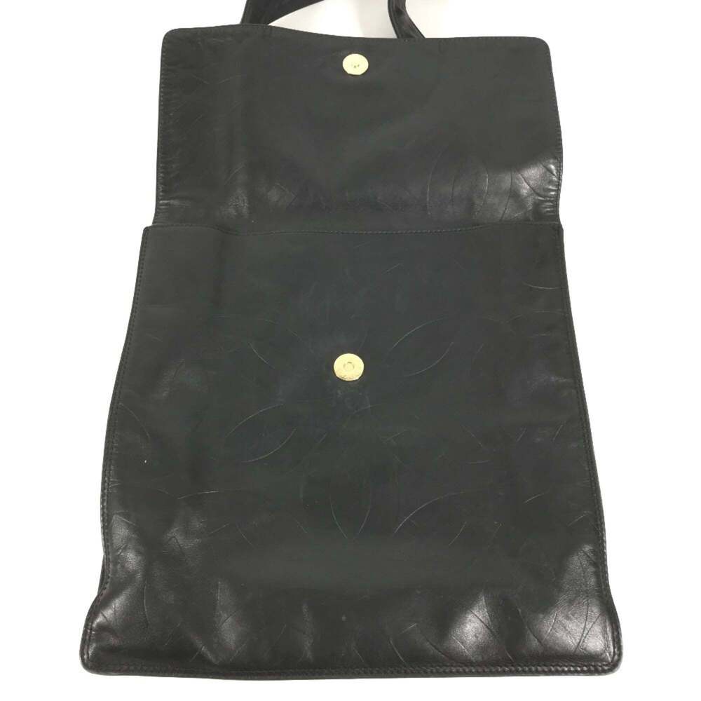 CHANEL Black Leather Logo Shoulder Bag - Picture 11 of 16